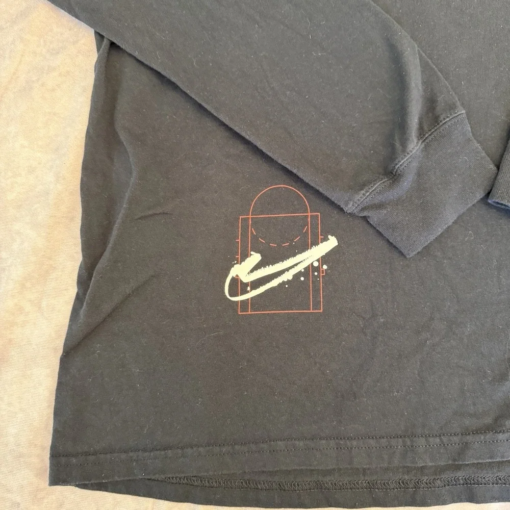 Nike Miami Heat Long Sleeve Tee‎ Black NBA Graphic Shirt Mens L